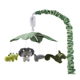 The Peanutshell The Peanutshell Crib Mobile for Boys or Girls - Grey and Green Camo Musical Baby Crib Mobile with 12 Lullabies, Dino Baby Dinosaur Nursery Decor