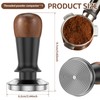 AwObEpl Stainless Steel Espresso Tamper for Home Coffee Tamper Walnut