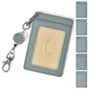 VEISEN Pass Case, Commuter Holder with Reel, Double-Sided, IC Card