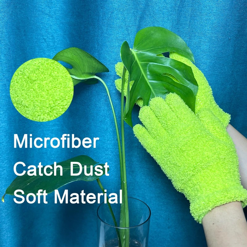 HejVulkan Plant Cleaning Gloves - Gentle & Soft Dusting Gloves