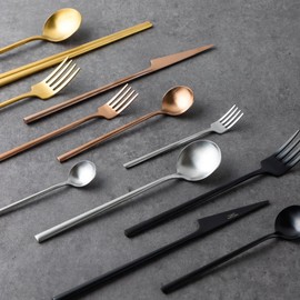 VBC Casa cutlery matte titanium 32 types, black black _ dinner fork dinner fork / VBC까사 커트러리 무광 티타늄 32종, 블랙블랙_디너포크디너포크
