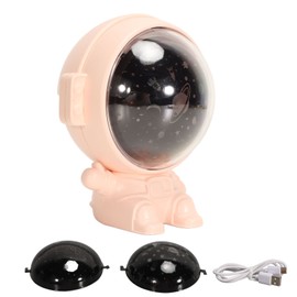 4.1W Rotatable Night Lamp with Lithium Battery Astronaut Projector Light for Bedroom 5V 1A Pink