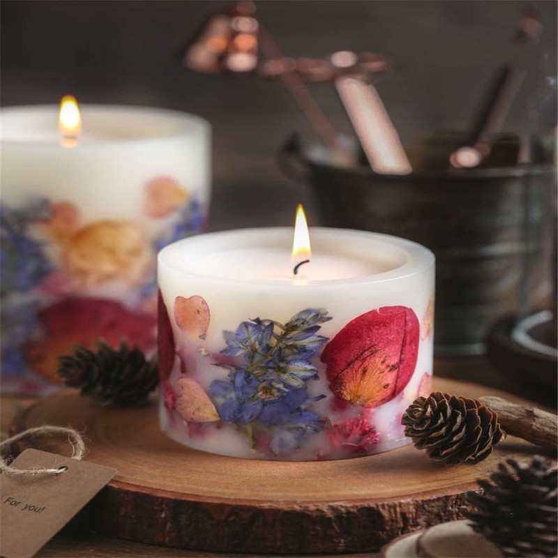 GTian 2 Sizes Cylinder Candle Molds Silicone Mold for Candle