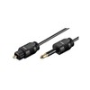 Wentronic 51224-GB 1.0m Fiber Optical Cable Toslink Plug to 3.5mm