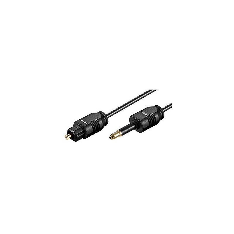 Wentronic 51224-GB 1.0m Fiber Optical Cable Toslink Plug to 3.5mm