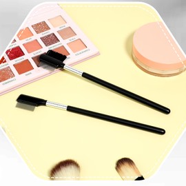 2 Packs Metal Eyelash Combs, Eyebrow Brush Comb Eyelash Separator Tool Eyebrow Eyelashes Brush Makeup Tools for Eyelashes Extension Mascara Metal Separated Lash Make up Brushes for Women