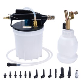 KOOPOOL 2L Vacuum Brake Bleeder Kit, Pneumatic Brake Fluid & Clutch Bleeding Extractor with 1L Refilling Bottle
