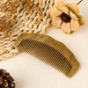 Wooden Comb for Women, Handmade Natural Green Sandalwood Fine Tooth