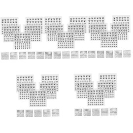 Tofficu 50sheets DIY Face Gems Pearl Stickers Half Pearls for Crafts Nail Stickers Eye Gems Jewel