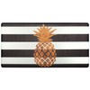 Nicole Miller New York Gold Pineapple Anti-Fatigue Kitchen Mat, Black/White,