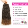 Ubeleco Ombre Blonde Passion Twist Hair,14 Inch Water Wave Crochet