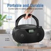 Nextron Portable Stereo CD Player Boombox with AM/FM Radio, Bluetooth,