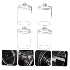 STOBAZA 4pcs Acrylic Storage Box Set Covered Cosmetic Containers for Bathroom Organization for Skincare and Jewelry