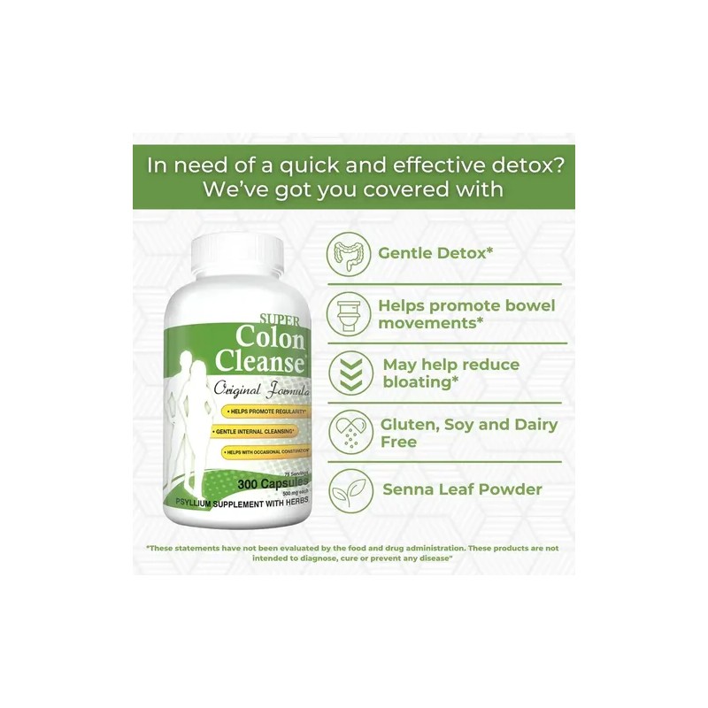 Health Plus Super Colon Cleanse 300 Cápsulas