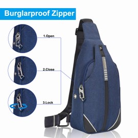 Waterfly Small Crossbody Sling Backpack Anti Theft Backpack for Traveling Chest Shoulder Bag