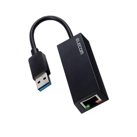 Elecom EDC-GUA3V2-B Wired LAN Adapter, USB3.2 (Gen1), Gigabit Compatible, Black