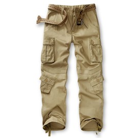 TRGPSG Women's Casual Combat Cargo Pants, Cotton Outdoor Camouflage Military Multi Pockets Work Pants 14