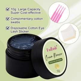 FADLASH E Yelash Extension Remover 10 g Cream Lash Extension Remover Dissolves Powerful Eyelash Glue Remover Low Irritation Eyelash Remover for Lash Extensions Lash Glue Remover for Sensitive Skin