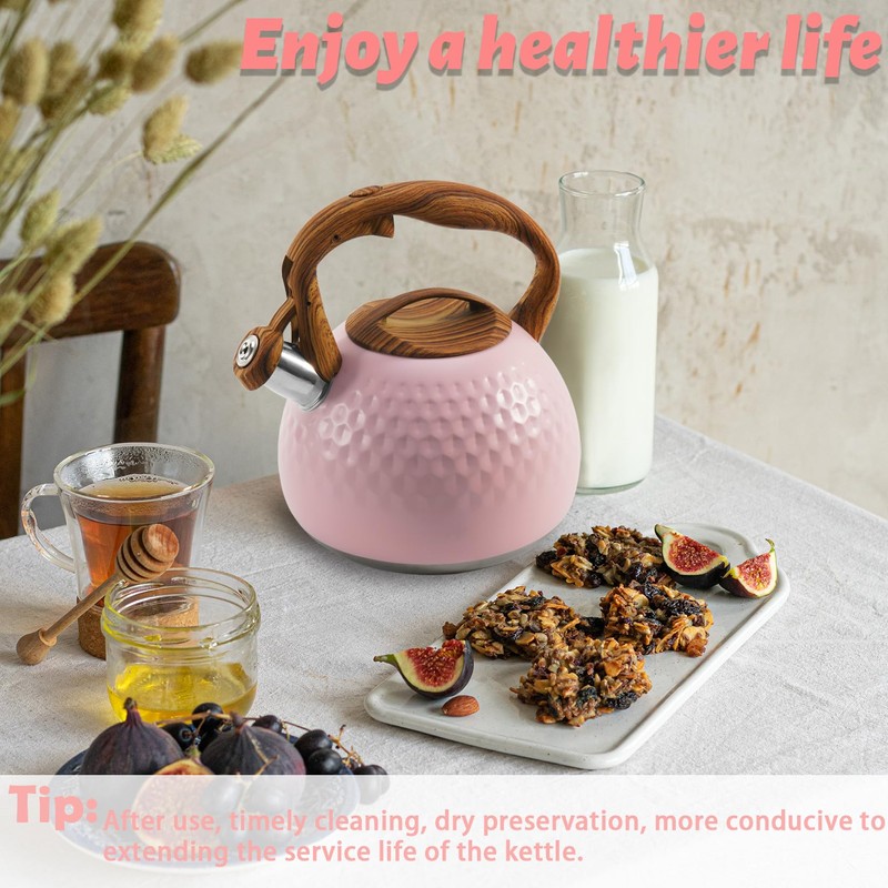 Foedo Whistling Tea Kettle,3.2Qt Stainless Steel Stove Kettle, Food Grade