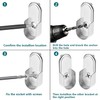 Taiyyi Clothes Rail Holder with Screws Metal Oval Clothes Rail