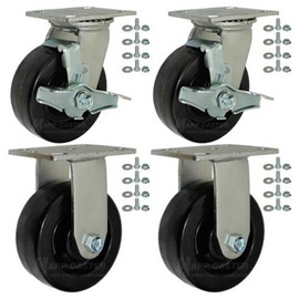 Toolbox Caster Set - Heavy Duty 5" Phenolic Wheels | 4,000 Lbs. Capacity, Mapp Caster Brand