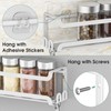 LUCYCAZ 4 Pack Wall Mounted Spice Rack with 16 Hooks,