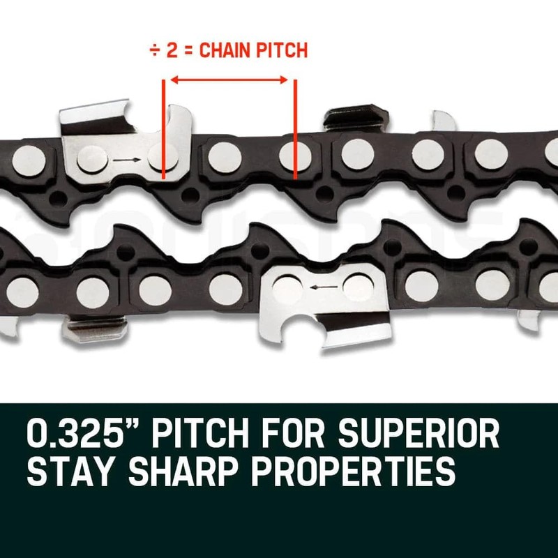 Baumr-AG Tru-Sharp 0.325 Inch Pitch Chainsaw Chain for 22 Inch