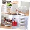 SHOWERORO 2pcs stacking shelf freezer rack Kitchen Storage Rack foldable