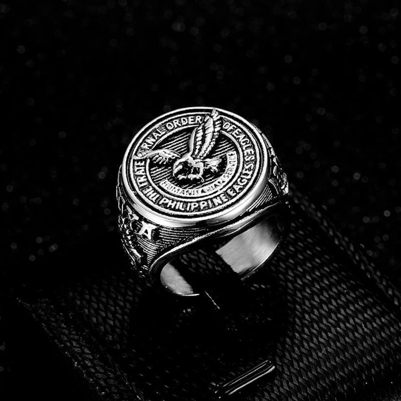 MayiaHey Flying Eagle Ring, Bald Eagle Ring for Men, Viking