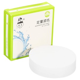 PATIKIL 100Pcs 7cm Quantitative Filter Paper Circles, Fast Speed Round Laboratory Filter Paper Chemical Industrial Oil Testing Funnel Filter Paper