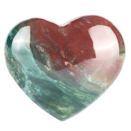 Artistone Ocean Jasper Crystal Heart Gemstone Healing Crystals Natural Heart Shaped Love Stones Carved Palm Worry Stone Chakra Energy Balancing Meditation Good Luck Christmas Decorations 2inch