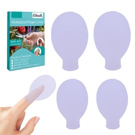 Eldosilk Waterproof Toe & Finger Cover – Durable Shower Sleeves for Bathing, Pedicures, Manicures, Nail Care – Comfort-Fit Waterproof Sleeves for Toes & Fingers(2 Large 2 Small)