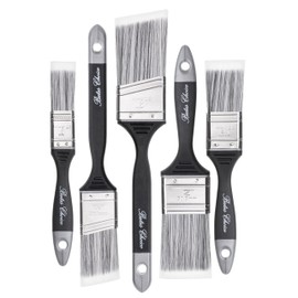Bates- Paint Brushes, 5 Pack, Flat and Angle Paint Brushes for Walls and Trim, Synthetic Bristles