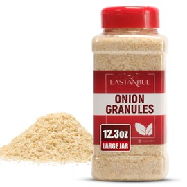 Eastanbul Granulated Onion, 12.3oz, Minced White Onion, Cebolla Granulada en Polvo, Seasoning for Cooking, Soups, Dips, Casseroles, Meat, Poultry, Sauces, Gravies, and Marinades, Vegan, Gluten Free