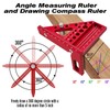 3D Mitre Angle Measuring Tool with Mini Circle Compass Drawing