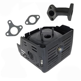 OEM-GT GX390 13hp MUFFLER WITH MANIFOLD WITH FREE GASKET AND HEAT SHIELD GX 390