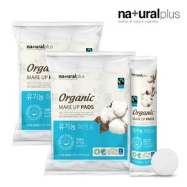 유기농 화장솜 원형 100매X6개(600매) / 순면 100% Organic Cotton Round Makeup Cotton Pads 100 Sheets X 6 Packs (600 Sheets) / 100% Cotton