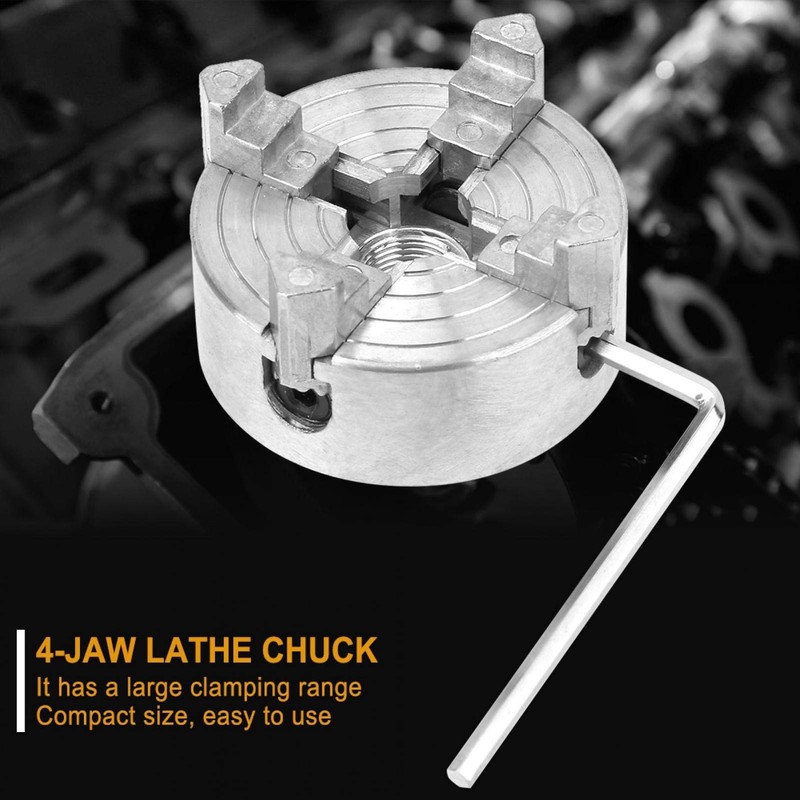 Chuck Lathe Lathe, Three Jaw Chuck, 4-Jaw Self-Centering Chuck Set,