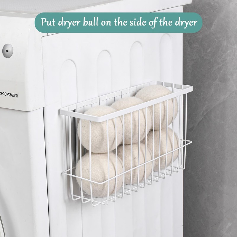 VEGEVIGI Magnetic Dryer Ball Holder, Lint Bin For Laundry Room,