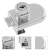 Luomorgo 2Pcs Showcase Lock Stainless Steel No Drill Glass Door