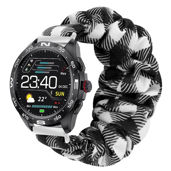 LIGE Smartwatch Band, Lamshaw 20mm/22mm Fabric Elastic Scrunchie Watch Band