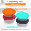 Sophico 4 Cup Round Silicone Storage Cover Lids Replacement for