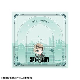 Kamio Japan SPY x FAMILY Hanging Acrylic Stand, Lloyd Okkkko, Approx. H 3.1 x W 3.1 x D 0.1 inches (80 x 80 x 3 mm), Acrylic