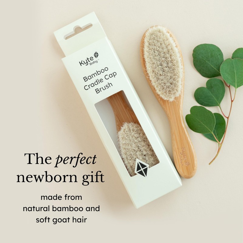 Kyte Baby Cradle Cap Brush Made with Natural Goat Hair