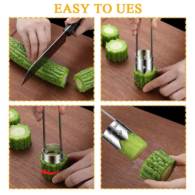 2Pcs Universal Stainless Steel Fruit Core Remover,Multifunctional Home Kitchen Fruit