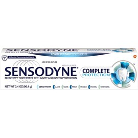 Sensodyne Sensitive Toothpaste for Sensitive Teeth, Complete Protection, 3.4 Ounce