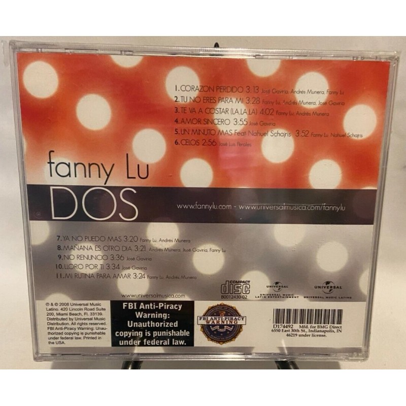 Fanny Lu - Dos (CD 2008) Nuevo