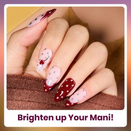 Beetles Brown Gel Polish Set - Twilight Grove Whisper Collection, 6 Colors Dark Brown Burgundy Colors Red Green Nails Art Soak Off Uv LED Nail Kit Minicure DIY Home Gifts for Women