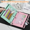 Lanpn Pencil Pouch for 3 Ring Binder 6 Pack, Pastel