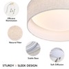 CALOKES 13" Fabric Flush Mount Ceiling Light, 24W 3000K LED